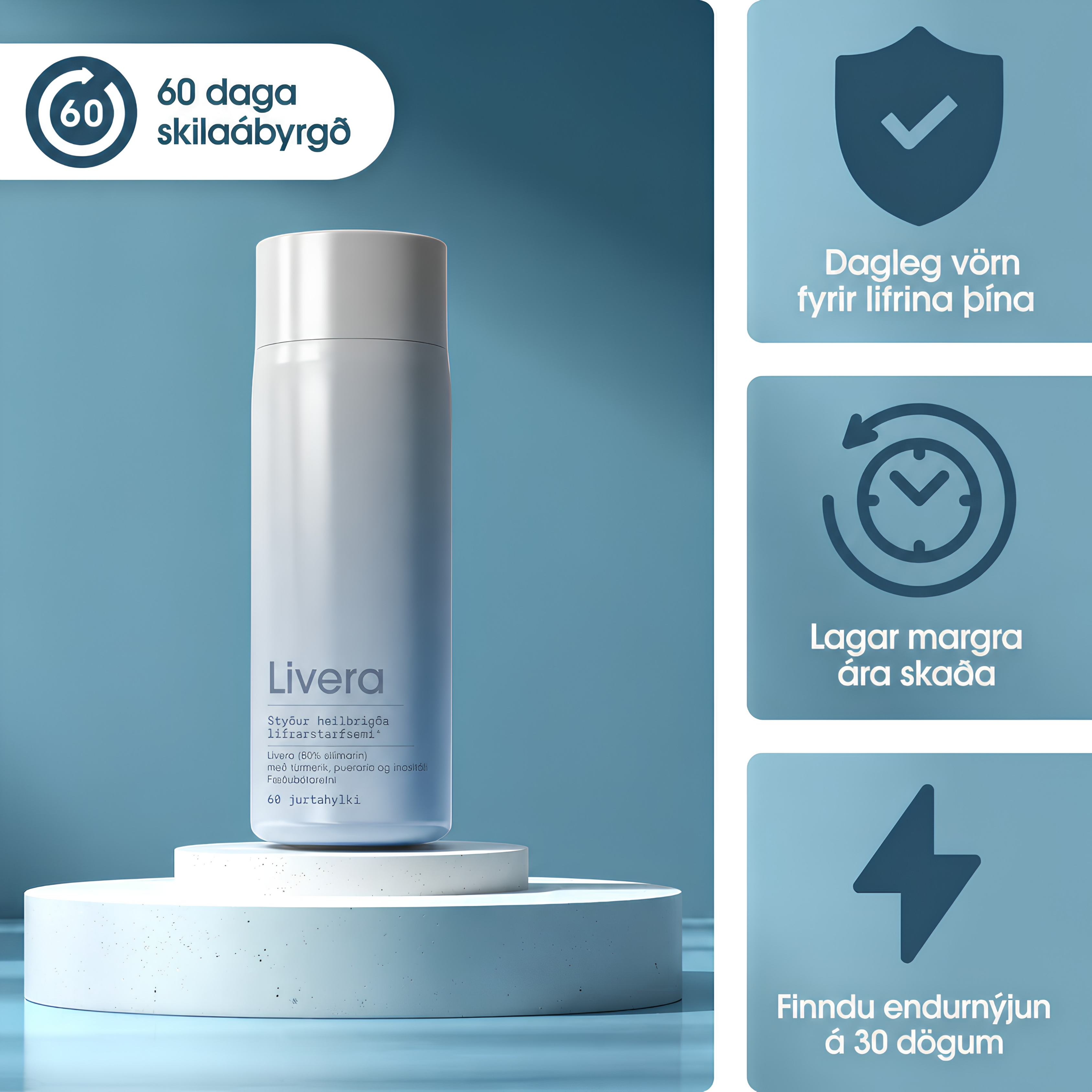 Livera – Stuðningur við lifrina og bata