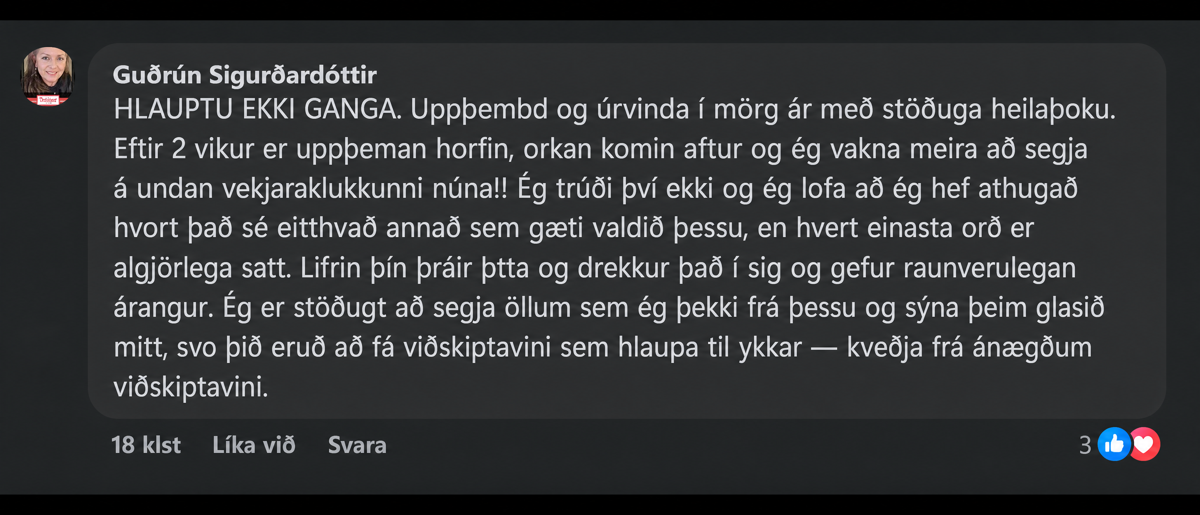 Umsögn Lísa Jacksdóttir
